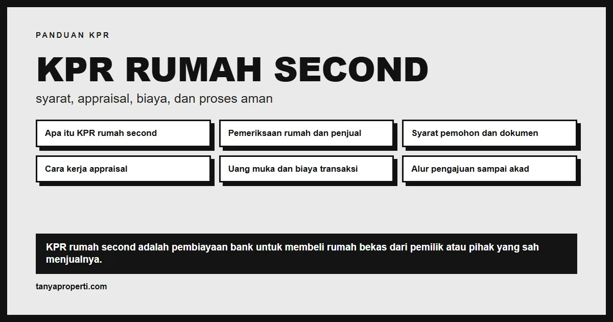 Ilustrasi: KPR rumah second: syarat, appraisal, biaya, dan proses aman
